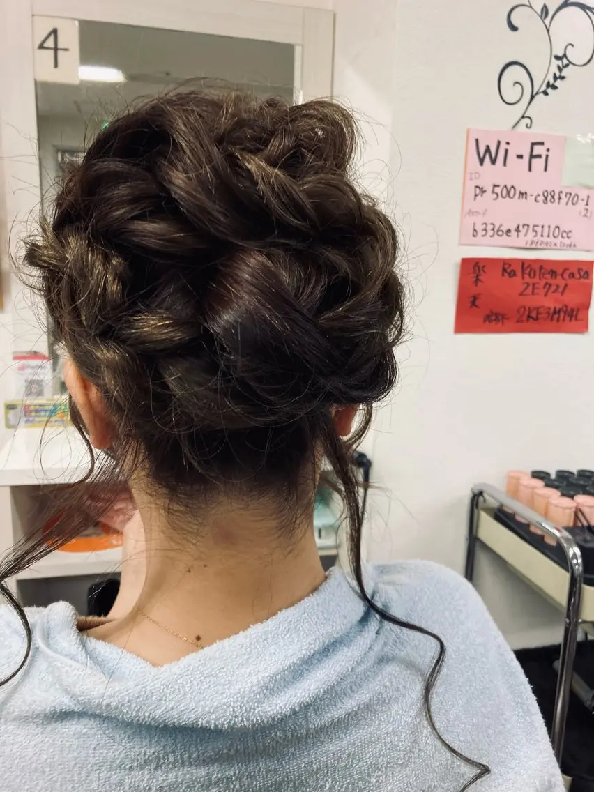 セミロング 着付け ヘアーアレンジ 新橋銀座、着付けのヘアスタイル