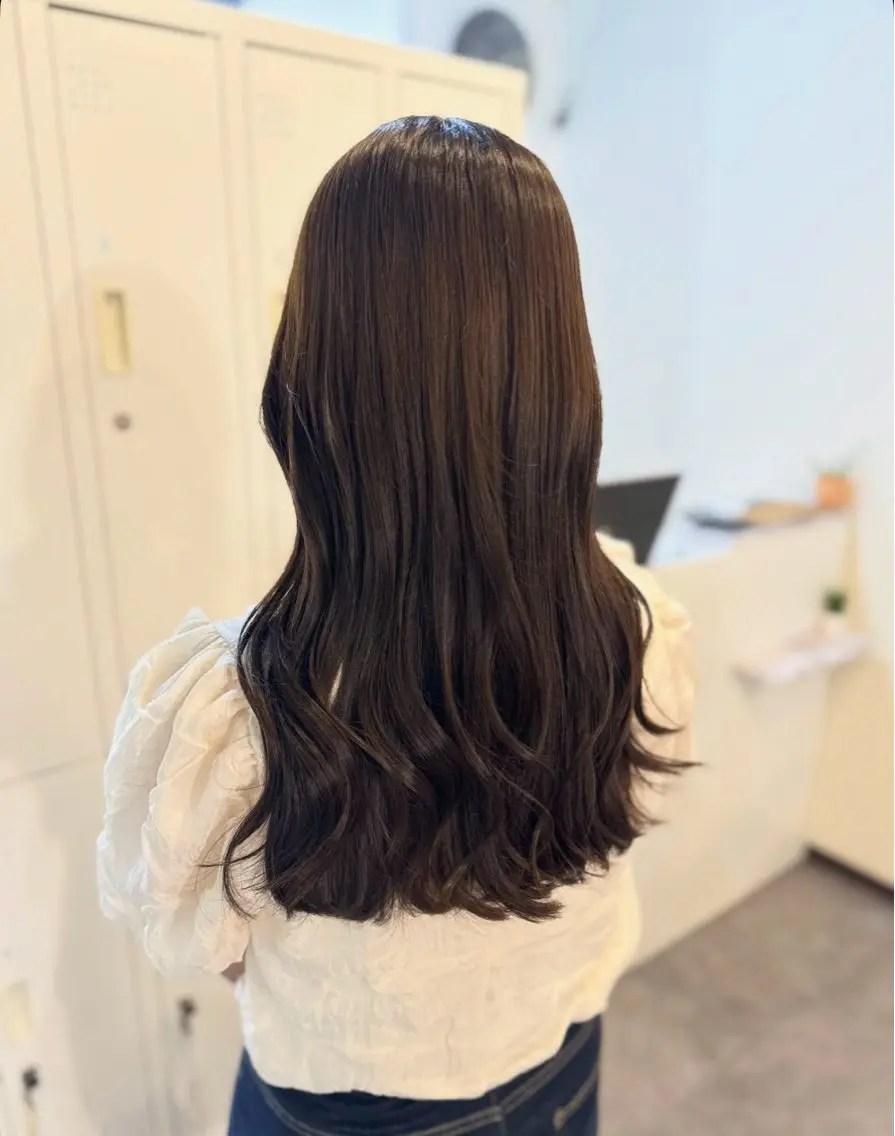 ミディアム カラー 透明感カラー グレージュ カット ヘアカラー トリートメント Sherry/R 三川町　木村祐里奈のヘアスタイル