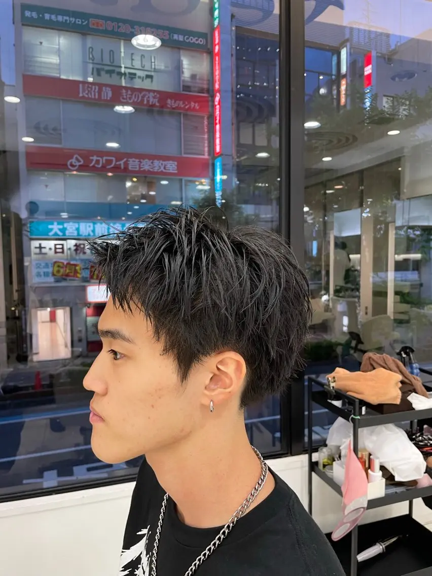 ショート メンズ スパイキーショート ショートヘア カット ユウ🪄 パーマ指名No1のヘアスタイル