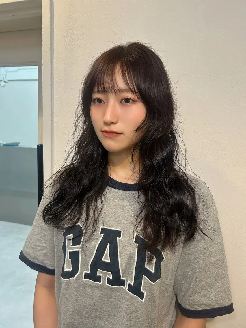 ロング カラー パーマ 透明感カラー/ chisaのヘアスタイル