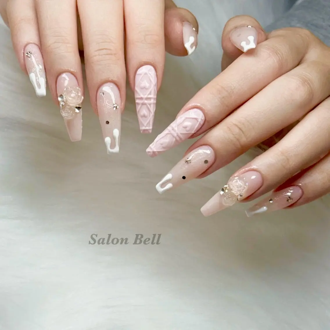 ネイル バレンタイン ハンドネイル totalsalon Bellのマツエク・マツパデザイン