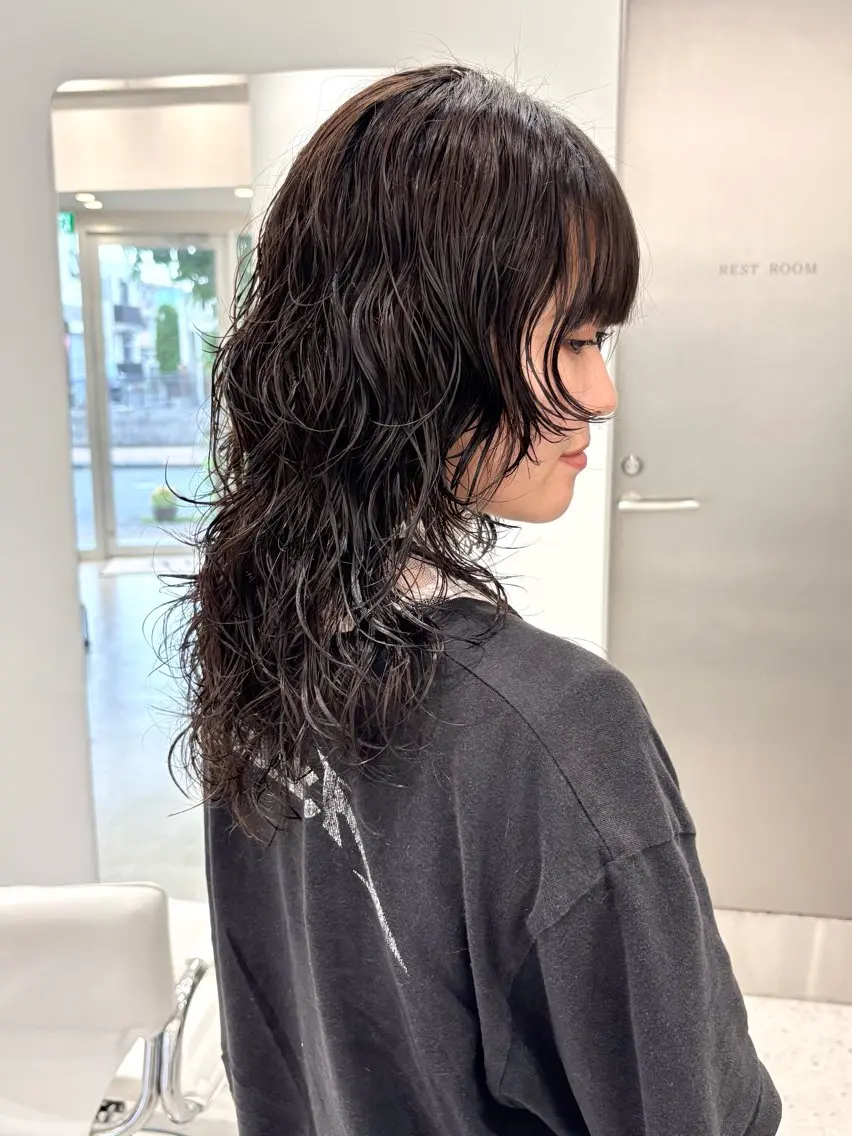 セミロング パーマ カット パーマ すぎもと さき⚡️ レイヤー･*パーマのヘアスタイル