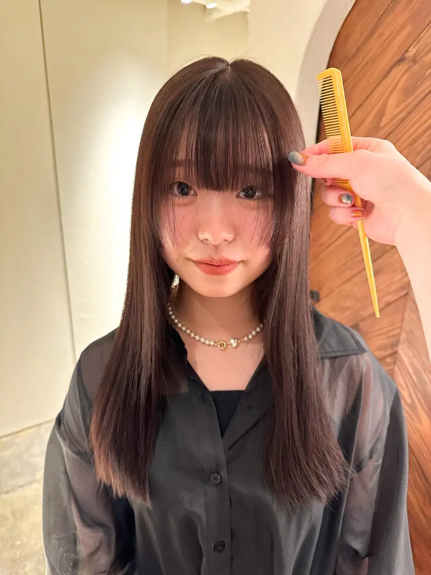 🧡前髪カット+縮毛矯正(全体)メニュー🧡の写真
