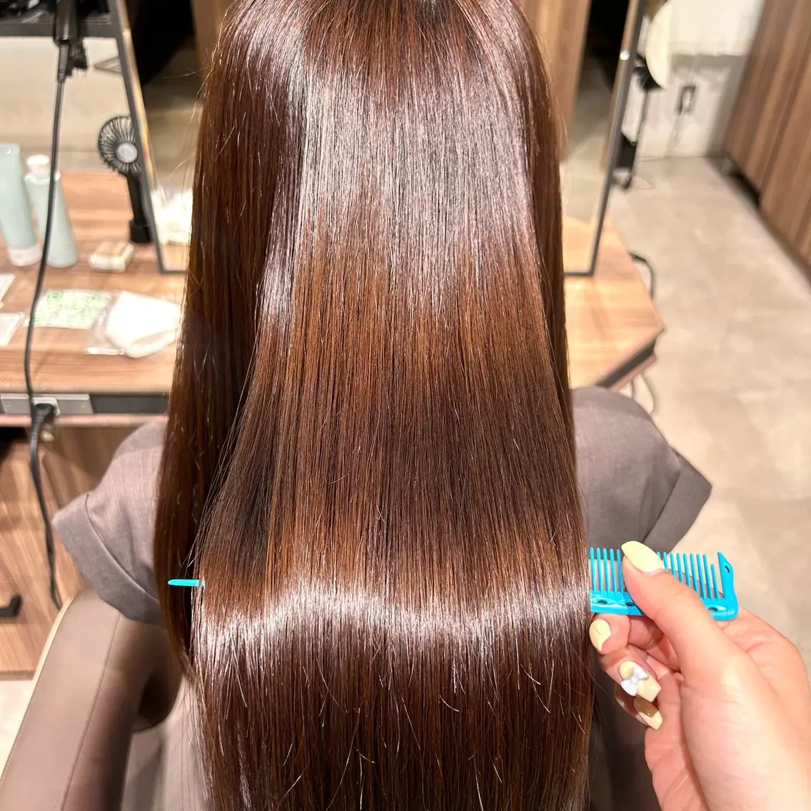ロング カラー Chimomo 🩵ྀི縮毛矯正のヘアスタイル