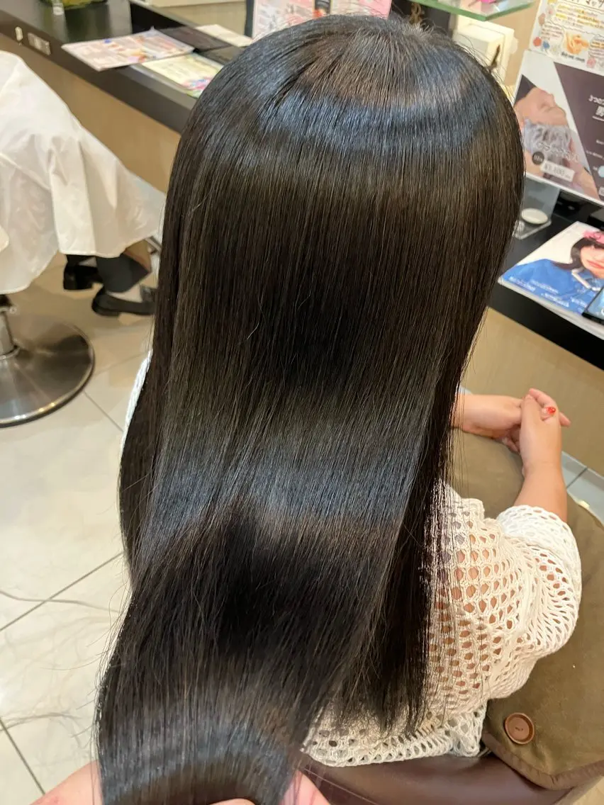 ロング 縮毛矯正 yukari 艶髪ヘアのヘアスタイル
