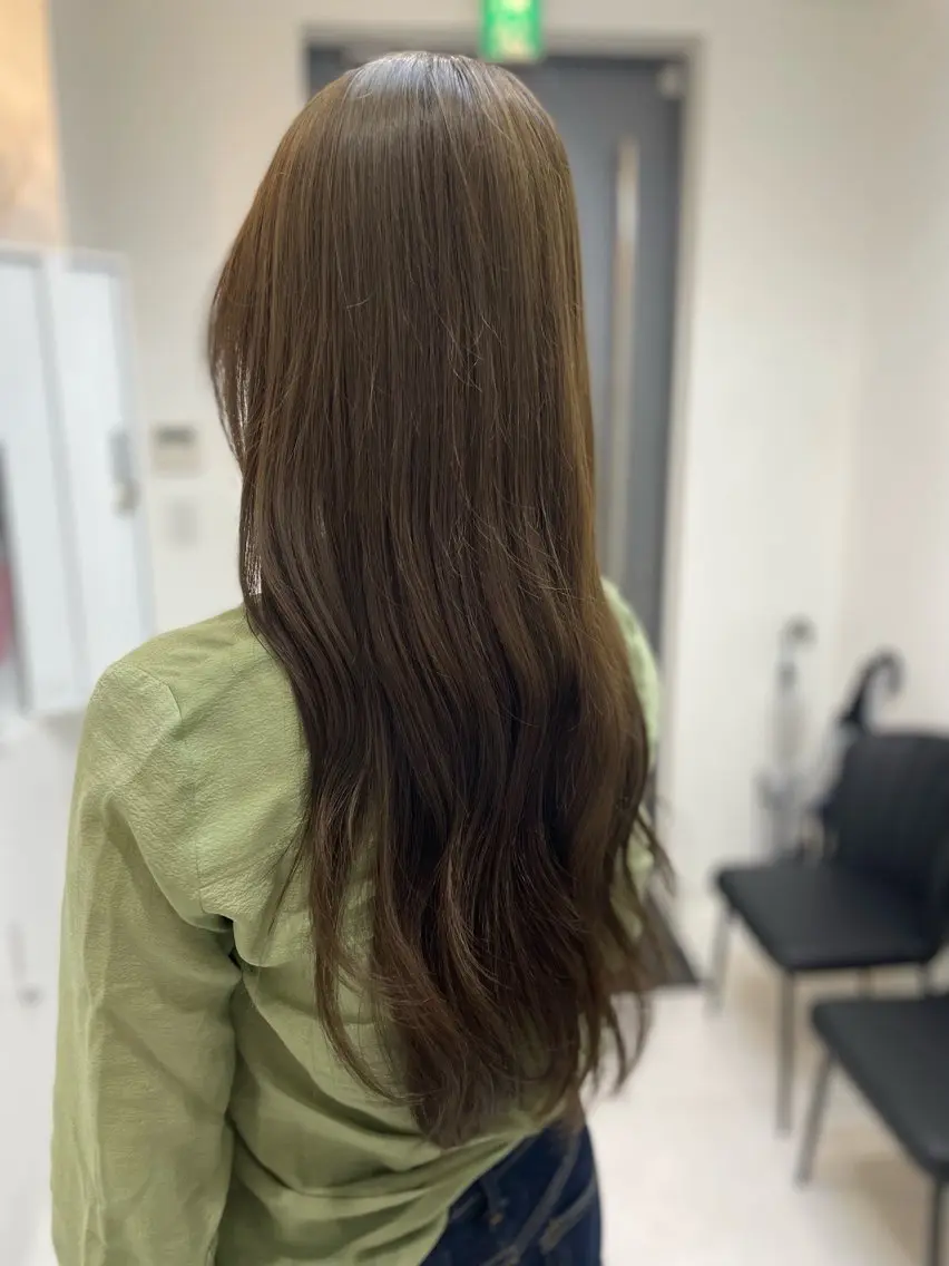 ロング カラー ベージュカラー 透明感カラー グレージュ オリーブベージュ Blue/博多/ 水口莉沙のヘアスタイル