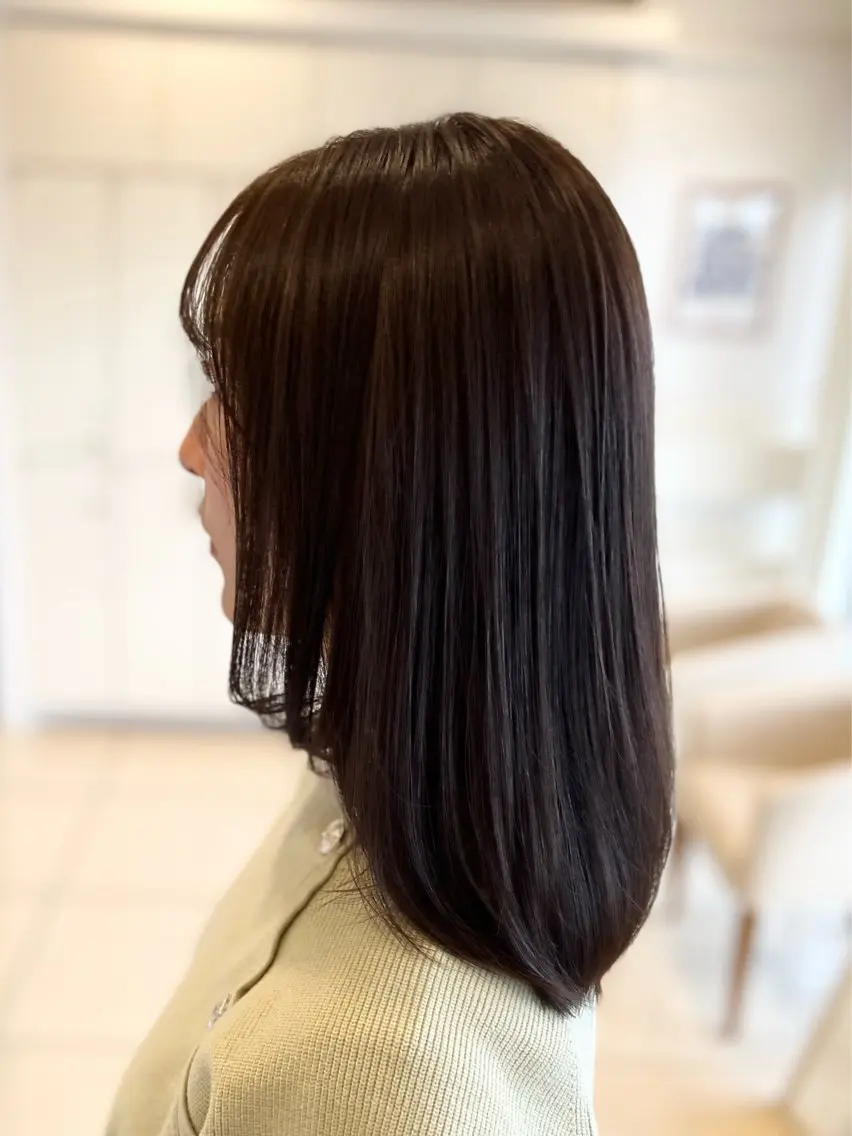 セミロング パーマ カット 縮毛矯正 トリートメント 金子 直樹のヘアスタイル