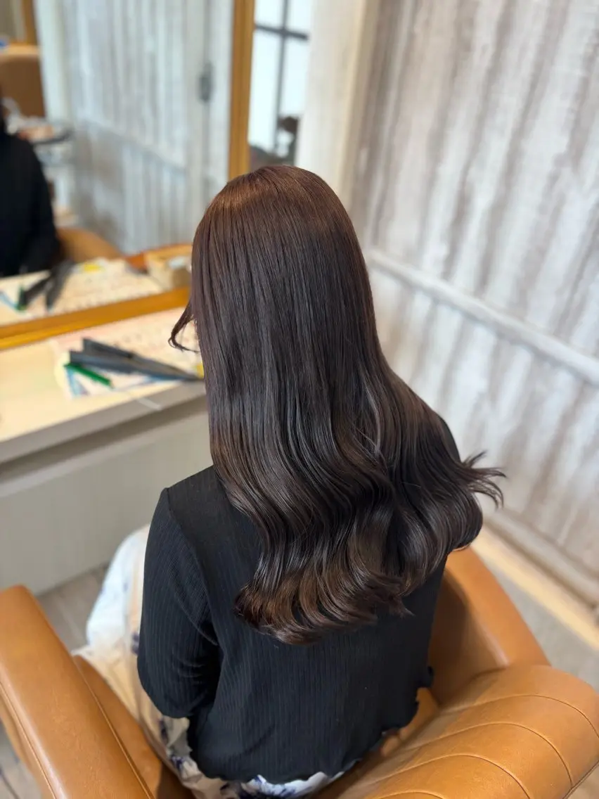 ロング カラー ヘアカラー トリートメント yui🥀/ボブ /ブリーチなしカラーのヘアスタイル