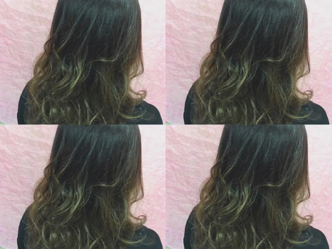 ミディアム セミロング カラー boutique misakiのヘアスタイル