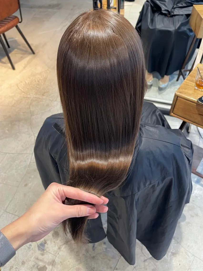 ミディアム カラー ベージュカラー 透明感カラー オリーブベージュ トリートメント トリートメント ヘッドスパ ヘアセット TOKI /透明感/原宿のヘアスタイル