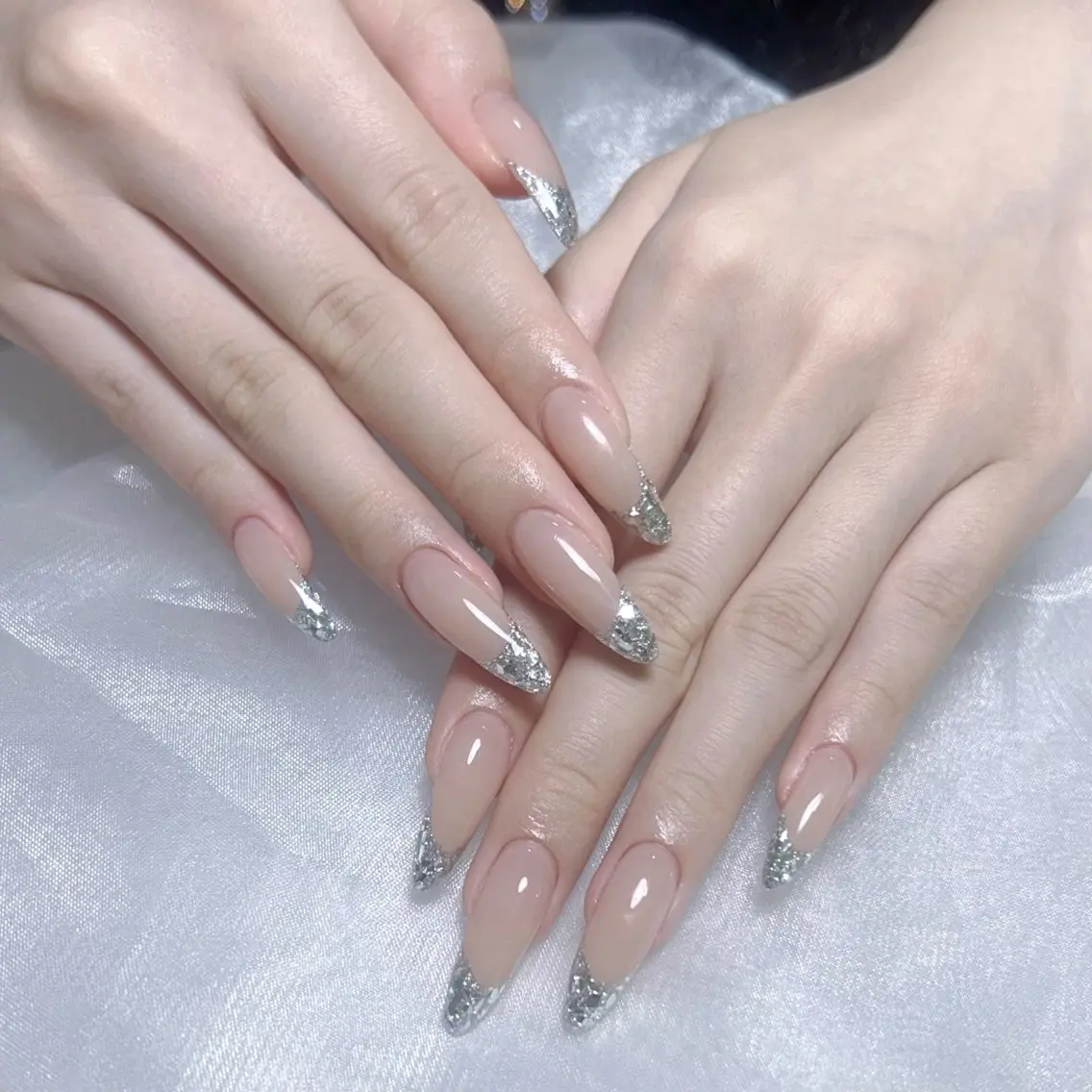 メンズ ネイル メンズ韓国風 アートネイル オーロラネイル ガーリー キラキラネイル ハンドネイル Nail salon 木にいるのネイルデザイン
