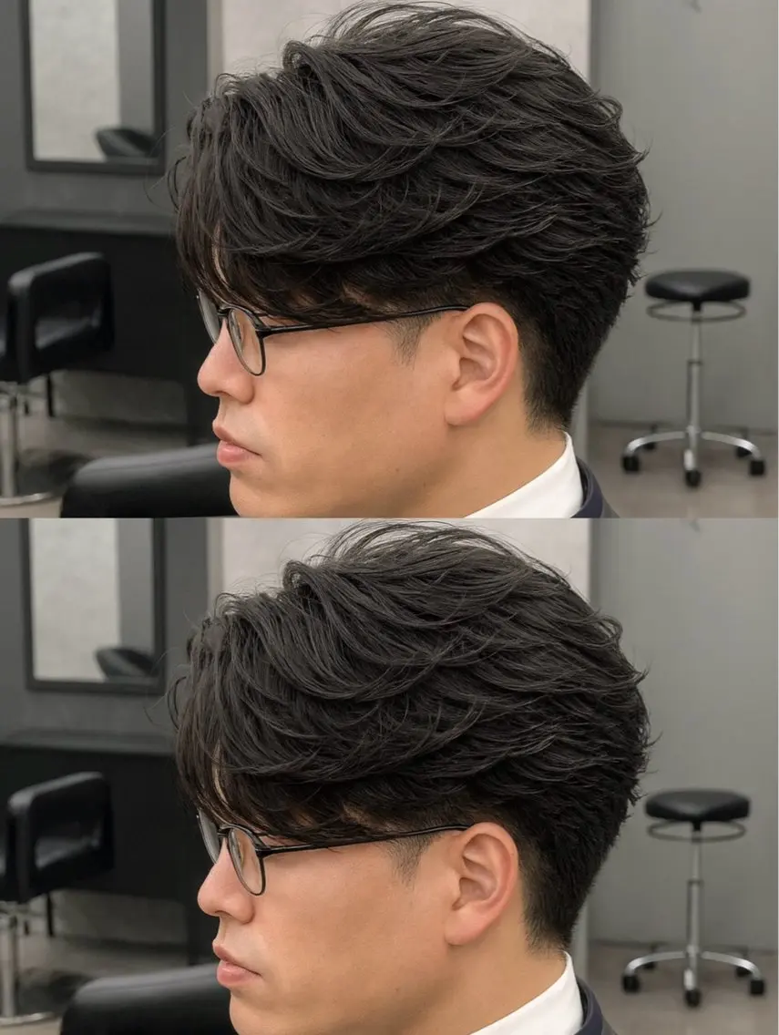ミディアム パーマ ヘアアレンジ メンズ ミディアムパーマ メンズパーマ メンズツイストパーマ 波巻きパーマ ツイストパーマ メンズフェザーパーマ 💫曲がる縮毛矯正のヘアスタイル