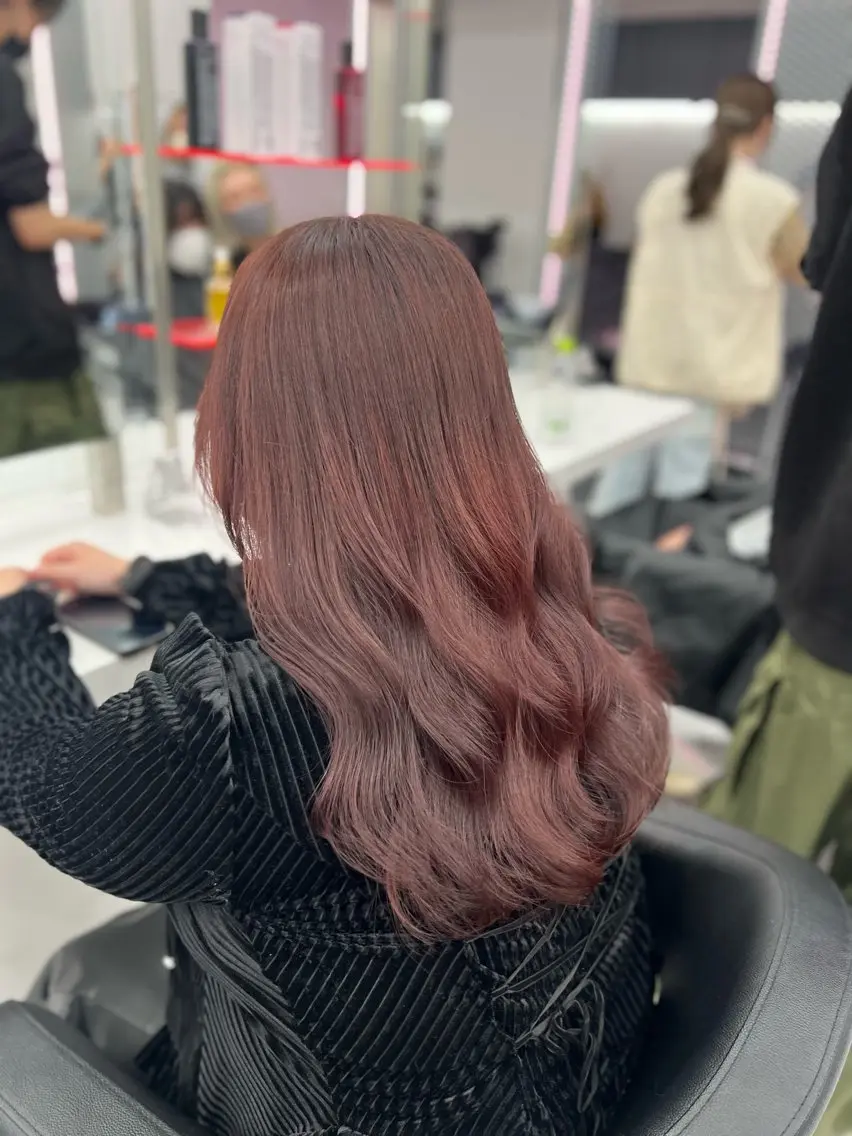 ロング カラー 💖似合わせカラー レイヤー💖縮毛矯正のヘアスタイル