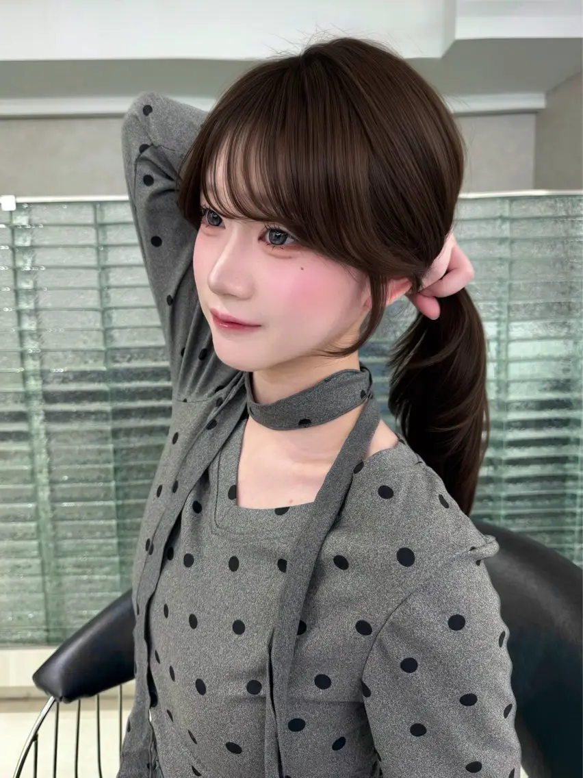 セミロング 松本 琉衣のヘアスタイル