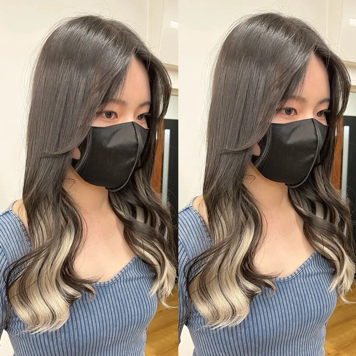 ロング カラー パーマ ヘアアレンジ メンズ シールエクステ メンズインナーカラー メンズ韓国風 インナーカラー エクステ エクステ 💎髪質改善特化💎 RUITOのヘアスタイル