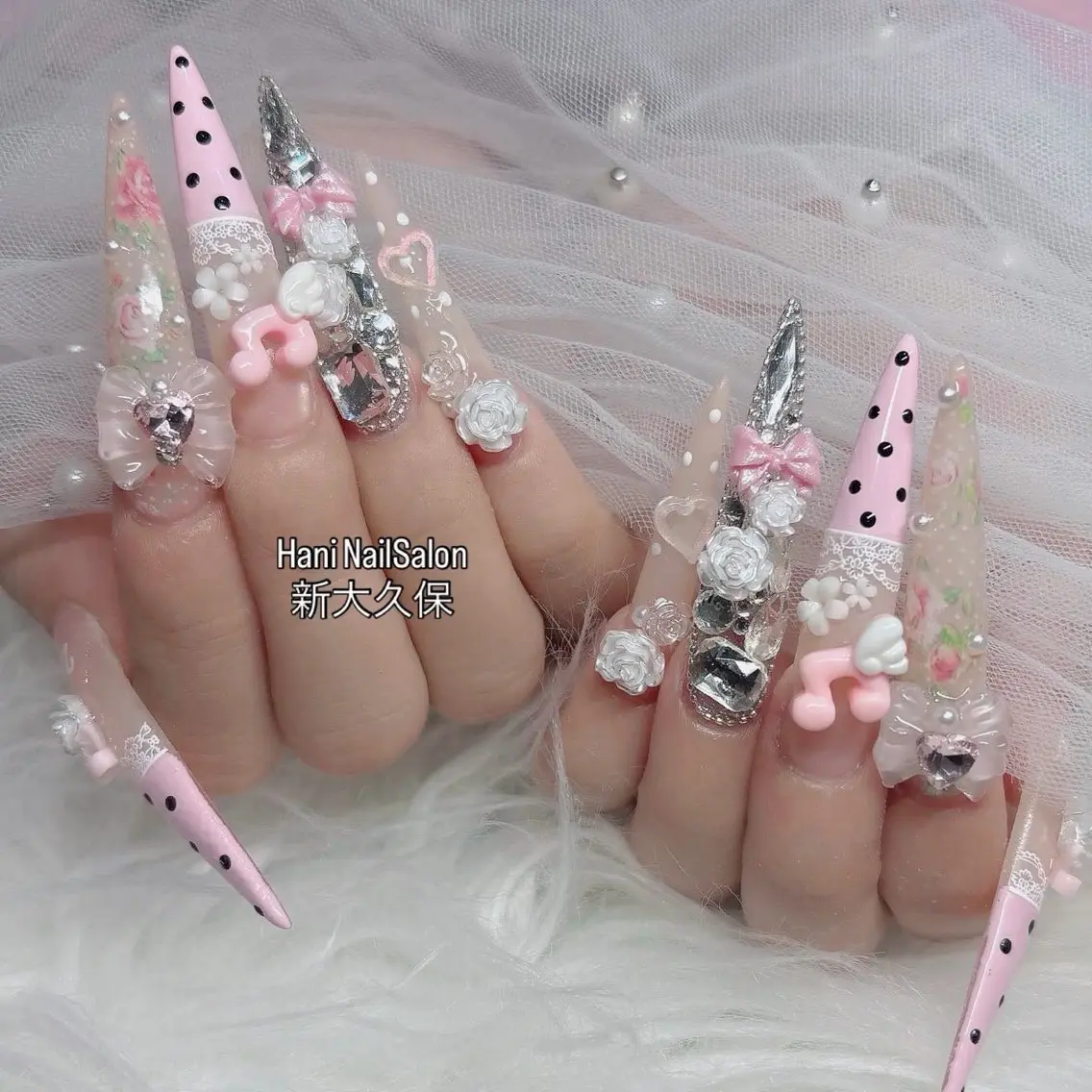 ネイル フットネイル フレンチネイル グラデーション 韓国ネイル ロングネイル ハンドネイル Hani Nail Salonのネイルデザイン