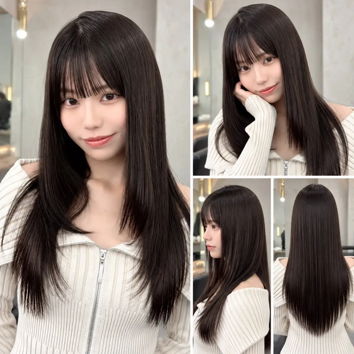 ミディアム カラー カット ヘアカラー トリートメント 🦋韓国風レイヤー/ 艶髪矯正🦋凛太郎のヘアスタイル