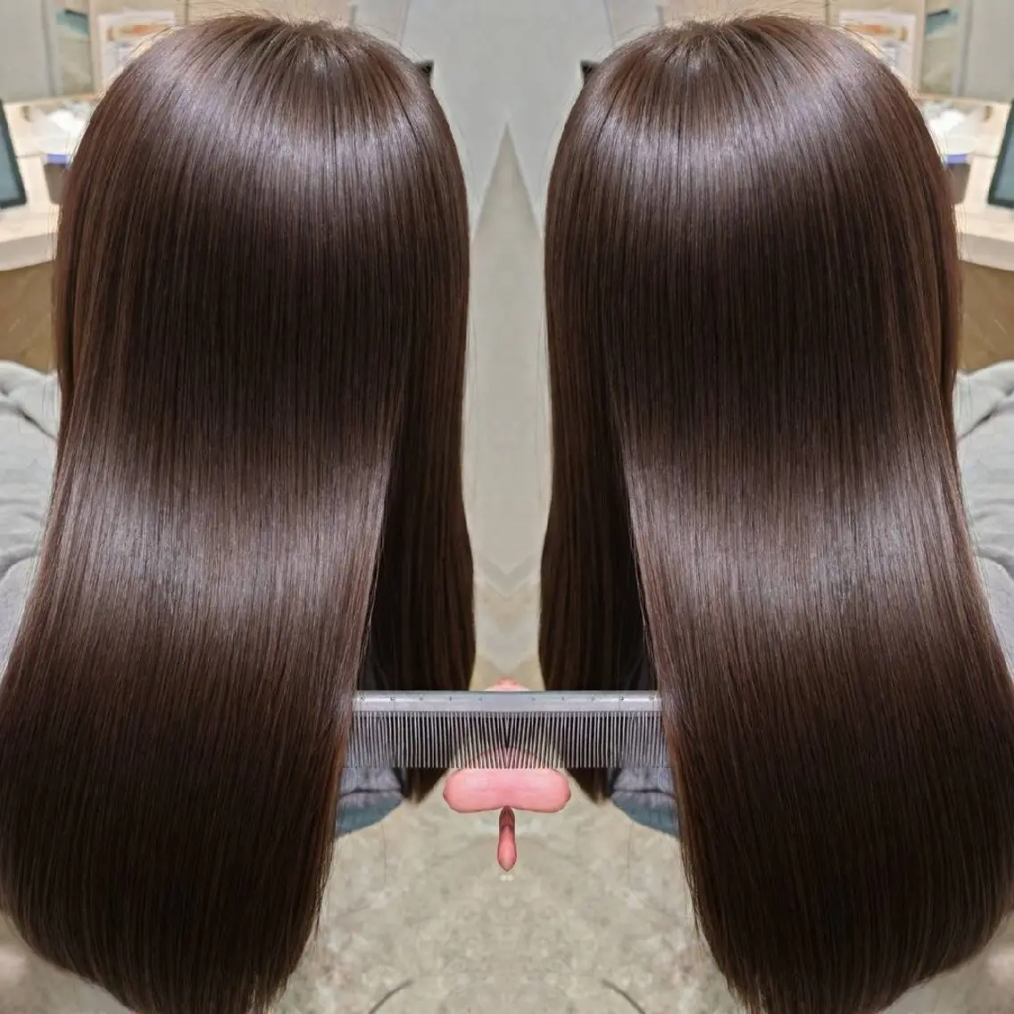 ロング 縮毛矯正 縮毛矯正✨艶髪 シノハラ✨髪質改善のヘアスタイル