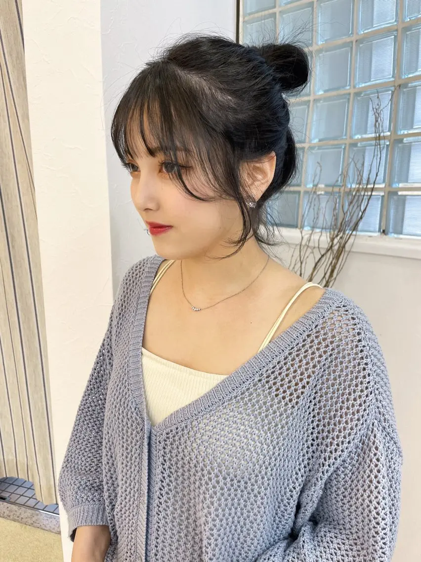 ロング カラー ヘアアレンジ JIEN MIUのヘアスタイル