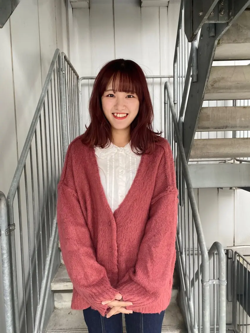 ミディアム カラー ピンクカラー カット ヘアカラー トリートメント mai / linoah˚✧のヘアスタイル