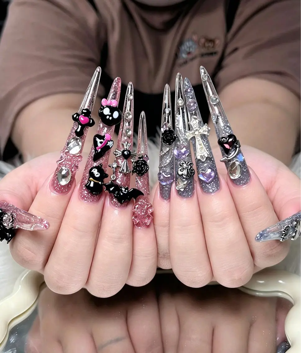 ネイル フレンチネイル ジェルネイル 韓国ネイル マグネットネイル 持ち込み ハンドネイル ハンドケア NEM.nail studio 京都店のネイルデザイン