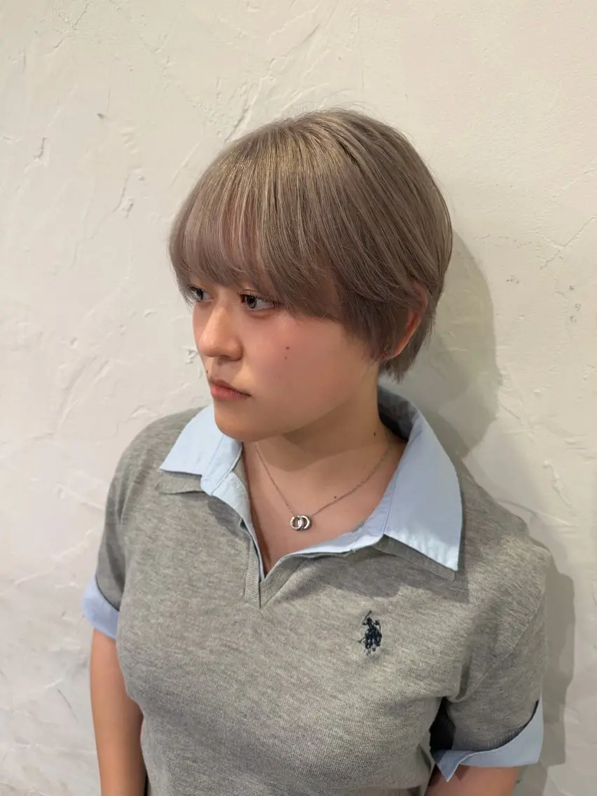 ショート カラー ヘアカラー 井上 陸のヘアスタイル