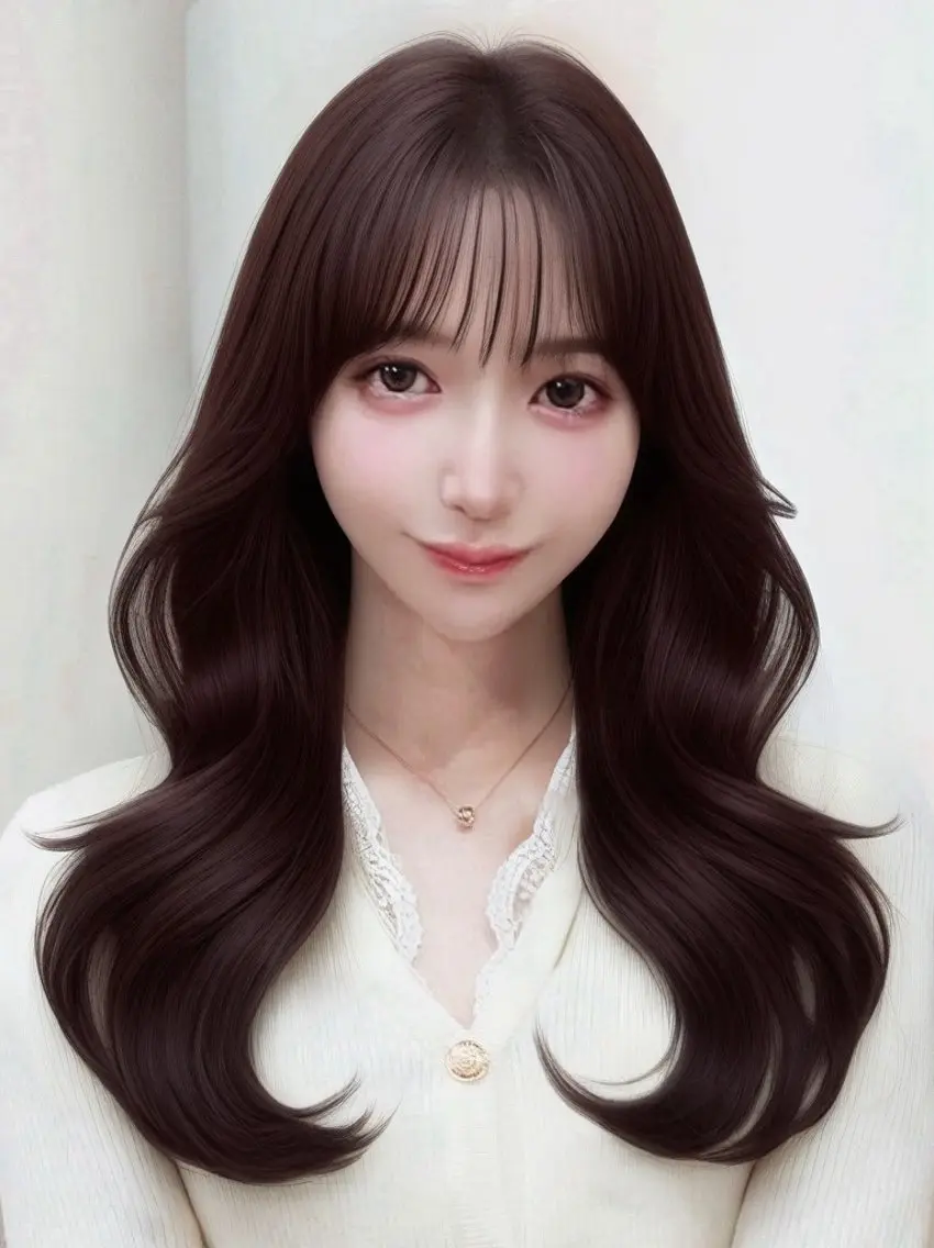 ロング ヘアカラー トリートメント ALLY 原宿のヘアスタイル