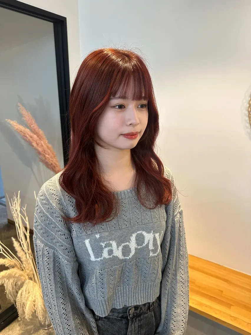 セミロング カラー カット ヘアカラー トリートメント yuika .のヘアスタイル