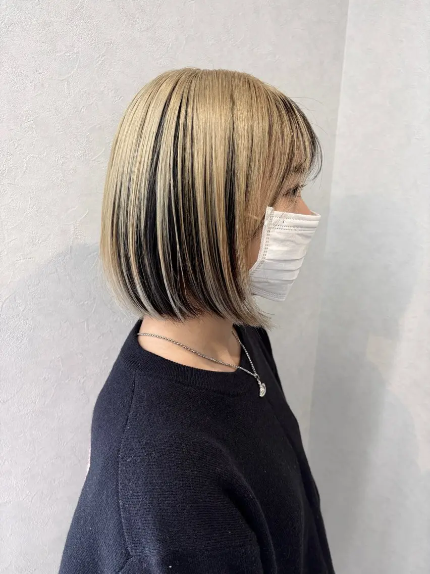 カラー ブリーチ 抜きっぱなしブロンド ユナイテッド ビューティー西金沢のヘアスタイル