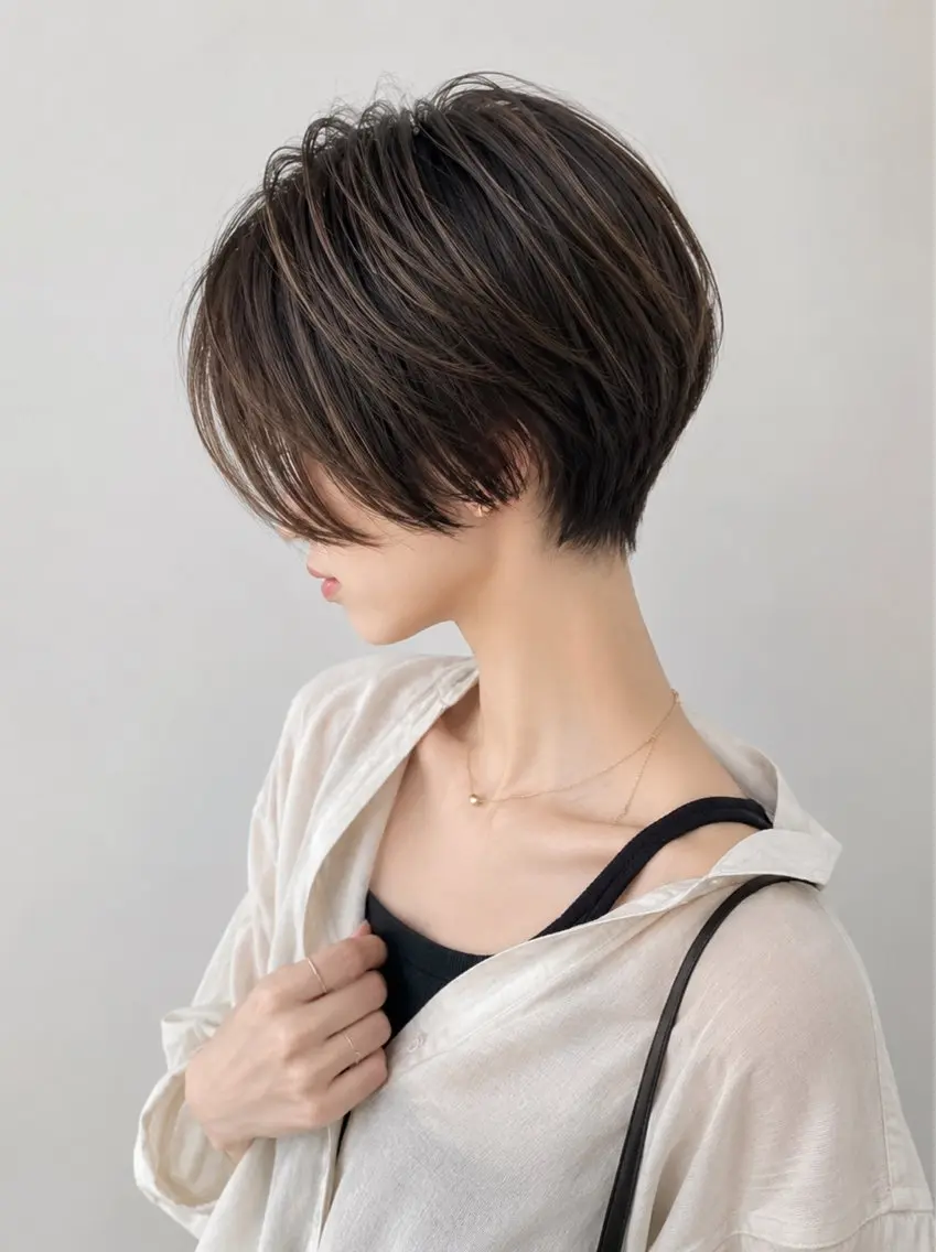 ショート ハンサムショート ショートヘア カット 田中 和葉のヘアスタイル
