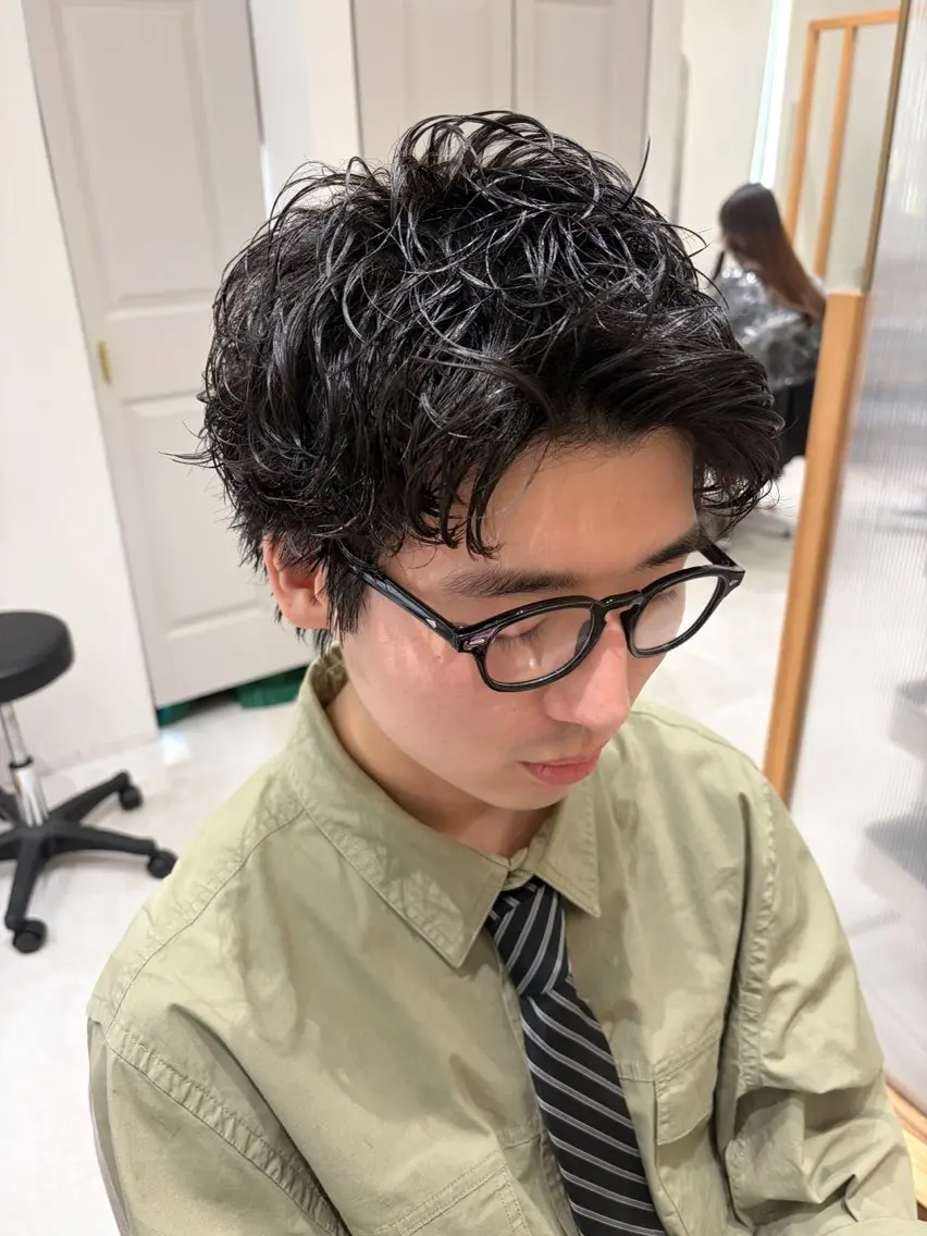 パーマ メンズ パーマ 🫧艶髪ボブ🫧 チカのヘアスタイル