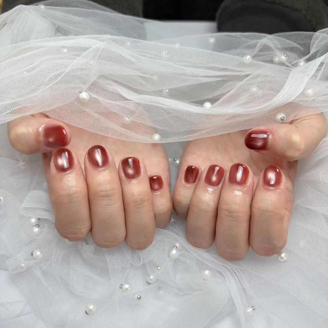 ネイル マグネットネイル マグネットワンカラー ワンカラーネイル nailsalon kohakuのネイルデザイン