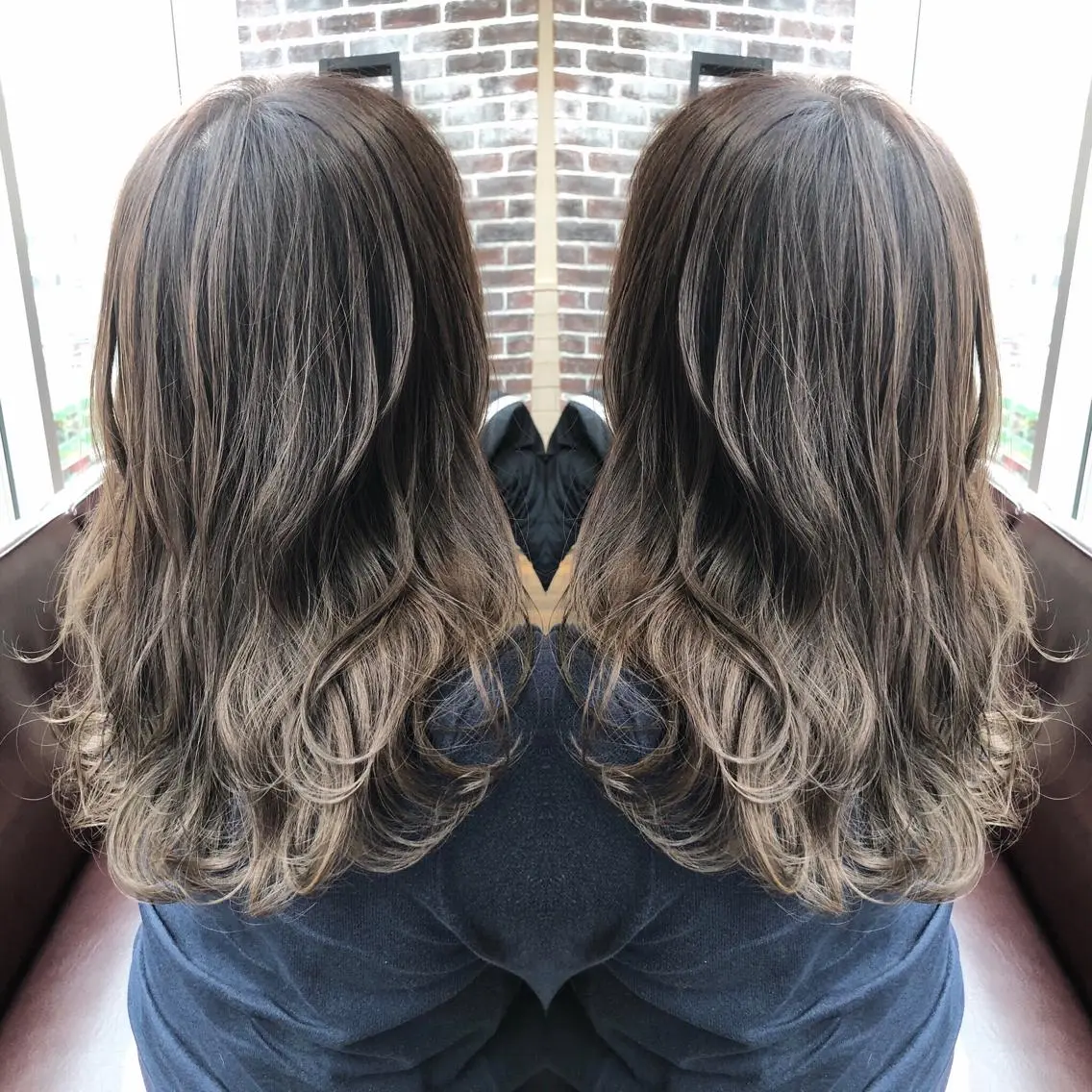 ロング カラー バレイヤージュ グラデーションカラー ハイライトカラー ハイライト レイヤーカット 木下大地 HAIR Oneのヘアスタイル