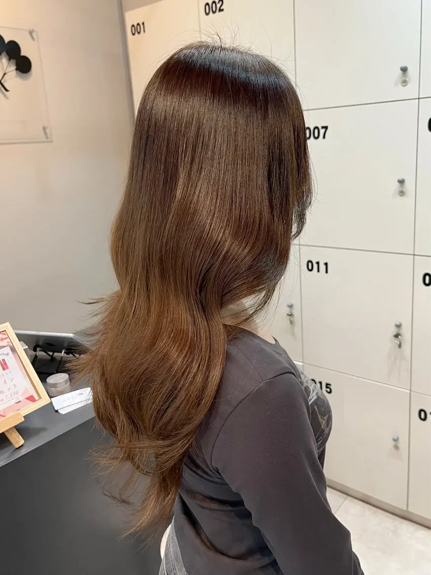 ロング カラー うる艶カラー/恵比寿 ベージュ/丸山陽平のヘアスタイル