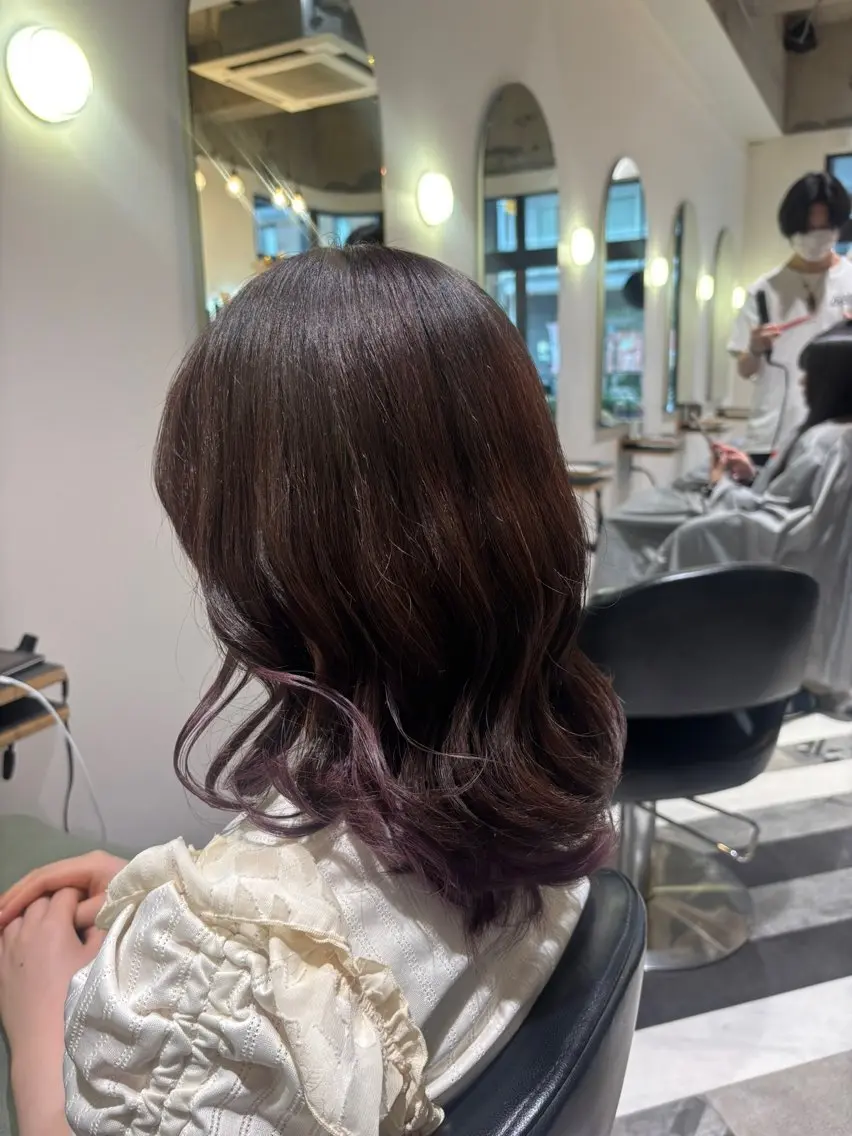 ミディアム カット ヘアカラー 沢井涼人✂︎ 割引有のヘアスタイル