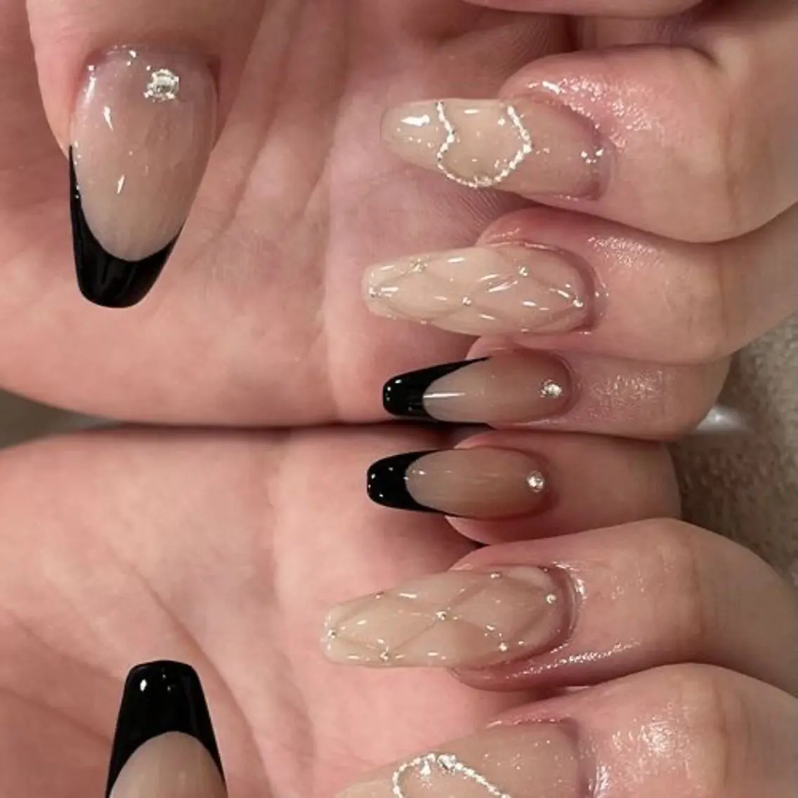 ネイル グラデーション ラメ(グリッター) マグネットネイル ミラーネイル ニュアンスネイル ハンドネイル Lumi de nailsのネイルデザイン