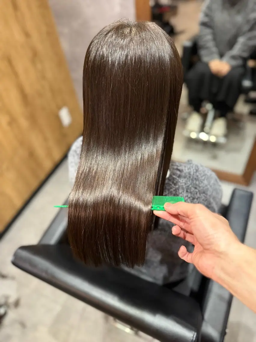 セミロング 髪質改善 縮毛矯正 トリートメント カット ヘアカラー トリートメント 縮毛矯正 診断/髪質改善 嶋村のヘアスタイル
