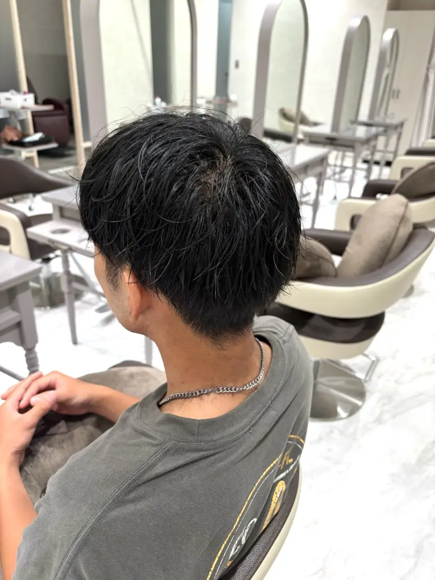 パーマ メンズ レディース募集中🎀 陸 愛夏のヘアスタイル