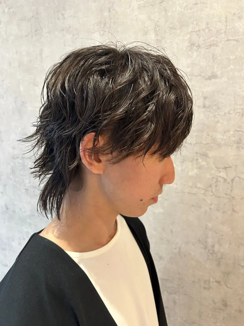 パーマ ウルフカット スパイラルパーマ 🐺似合わせ🐺 青山健誠のヘアスタイル