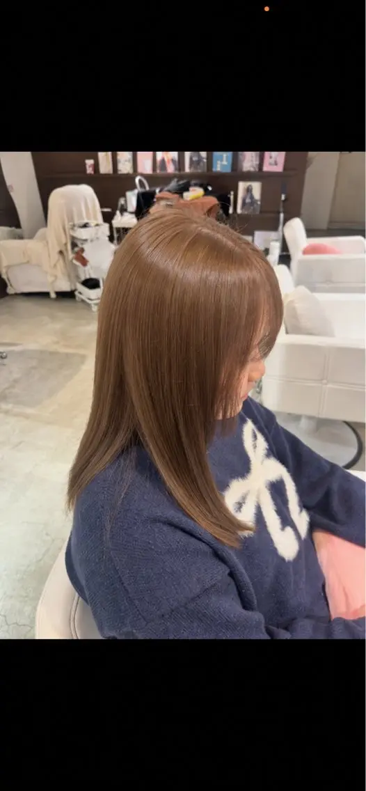 ミディアム カラー カット ヘアカラー トリートメント うる艶髪💛ྀི/ハ イトーン🌻/リンカのヘアスタイル