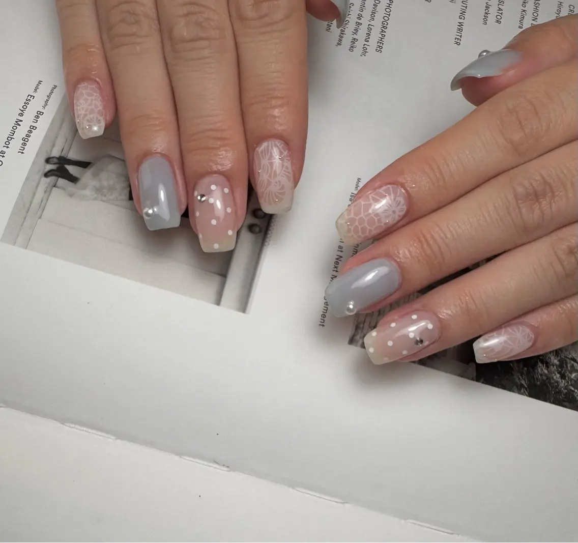 ネイル レース ハンドネイル 白日-hakubi nail-のネイルデザイン