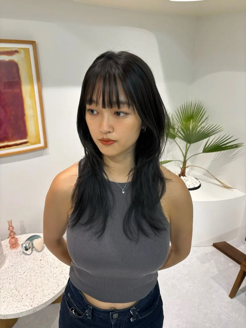 ロング カラー ハイレイヤー レイヤーカット カット ヘアカラー トリートメント レイヤーカット🎀 kanaのヘアスタイル