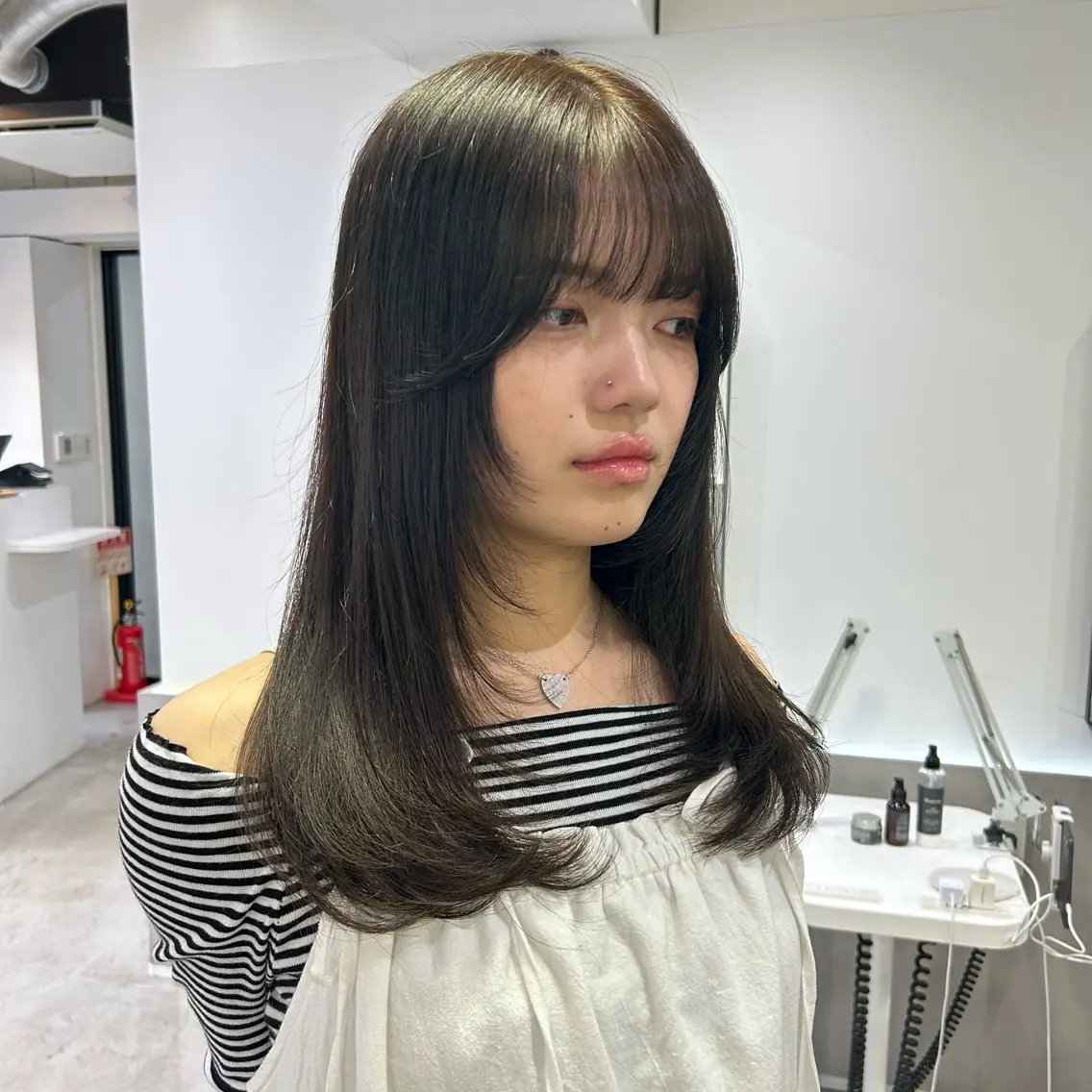 セミロング カラー アッシュ アッシュブラウン ブラウンカラー 透明感カラー 🧣艶カラー・ヘア セット Chie🧸のヘアスタイル
