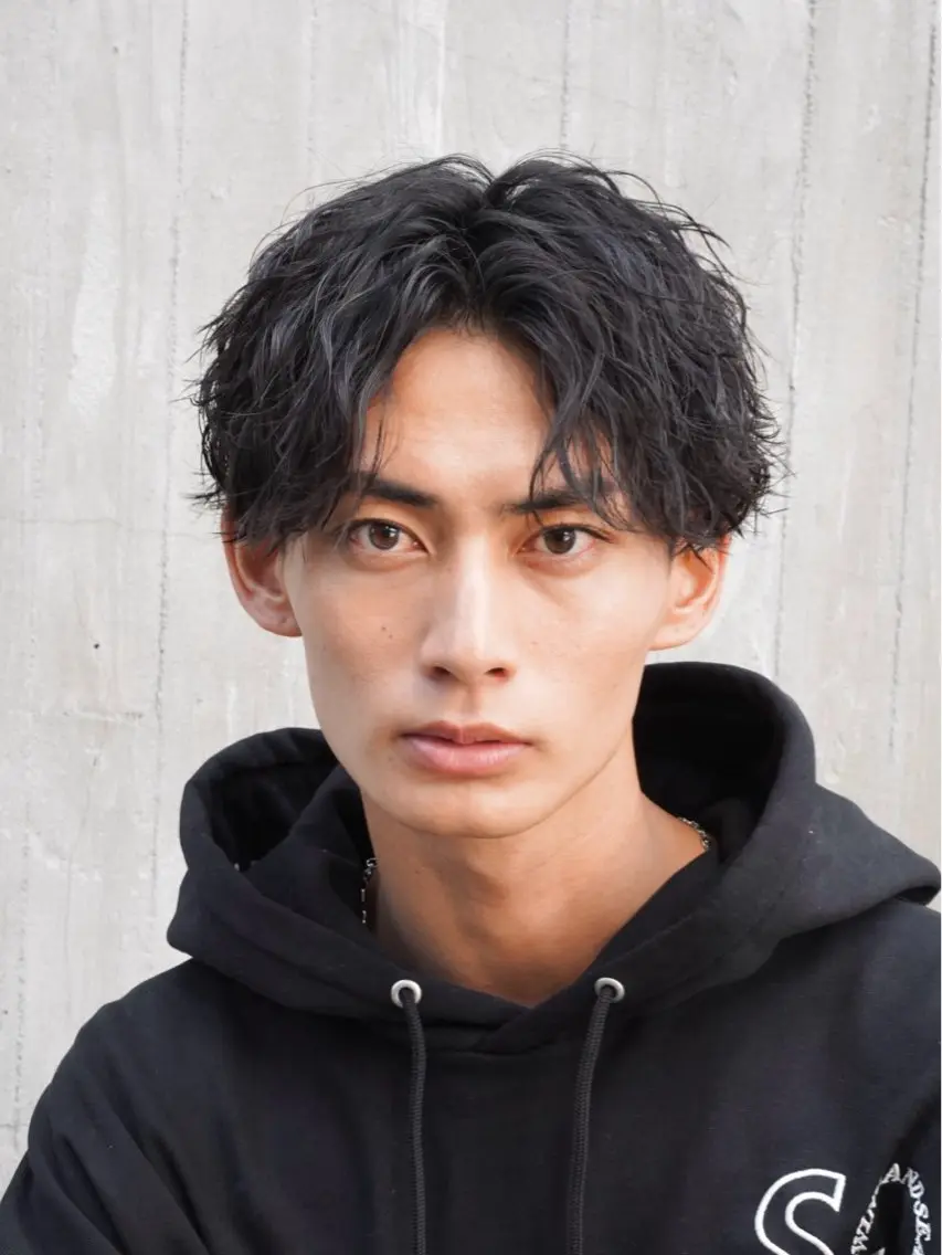 パーマ メンズ カット パーマ fifth park 六反穂 龍介のヘアスタイル