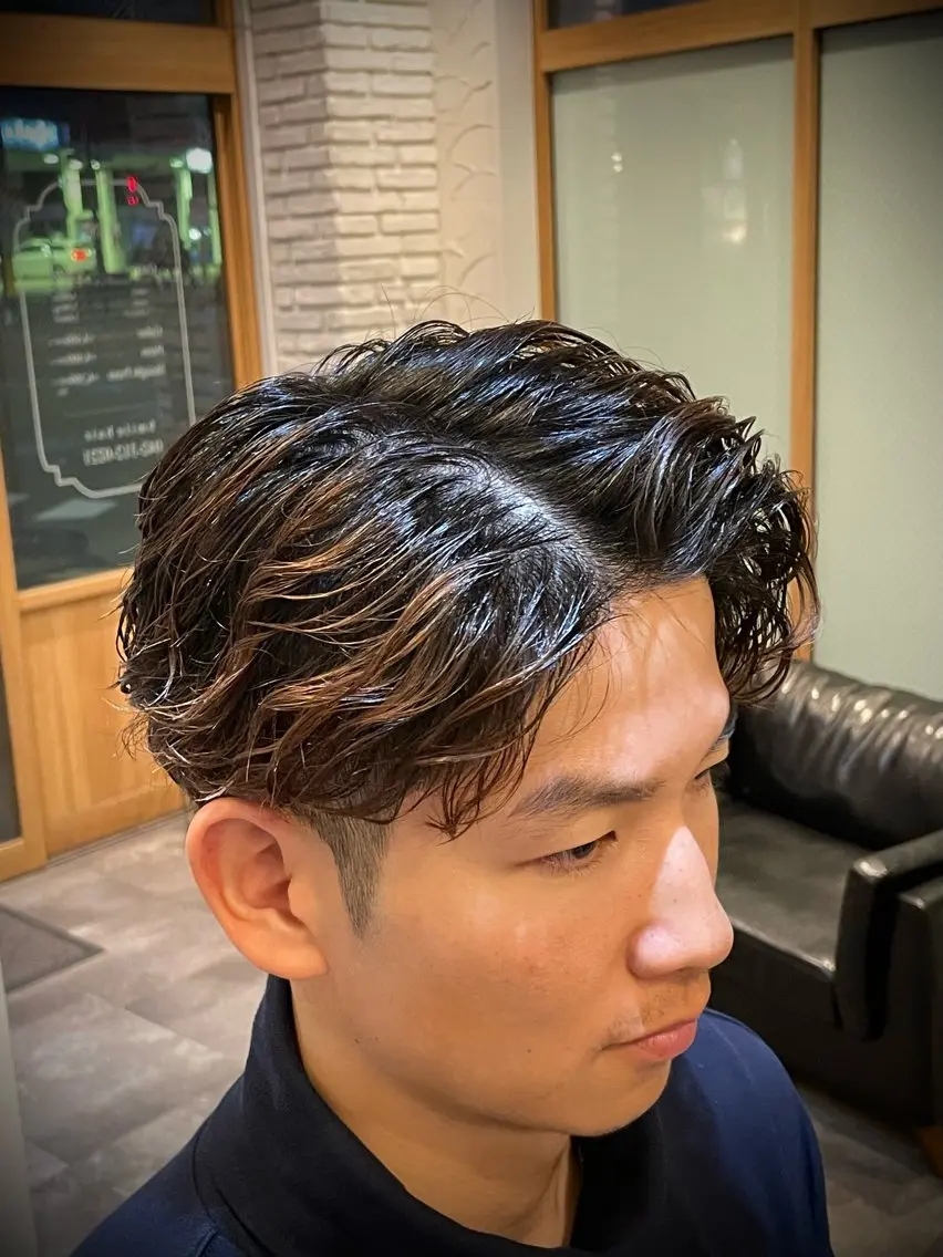 パーマ メンズ 💈barber 中根 龍星のヘアスタイル