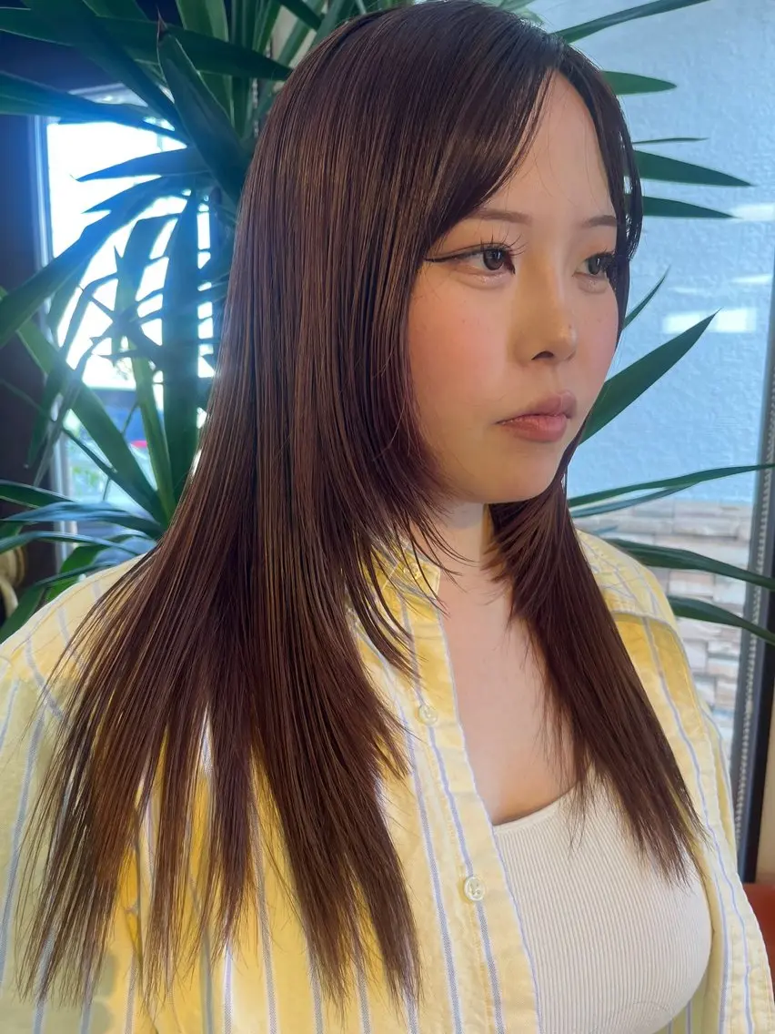 セミロング カラー カット ヘアカラー 矢嶋 美佑のヘアスタイル