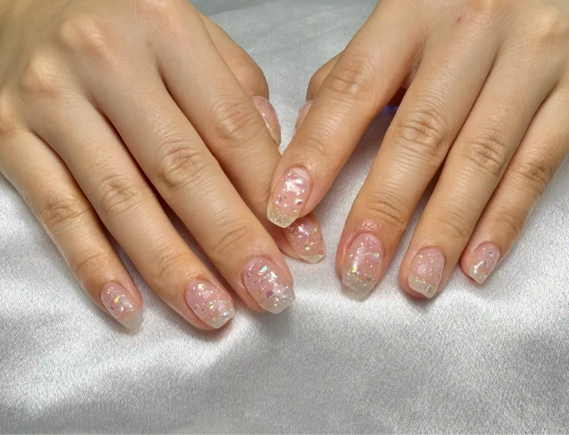 ネイル クリアネイル 夏ネイル ハンドネイル BONNIE NAILのネイルデザイン