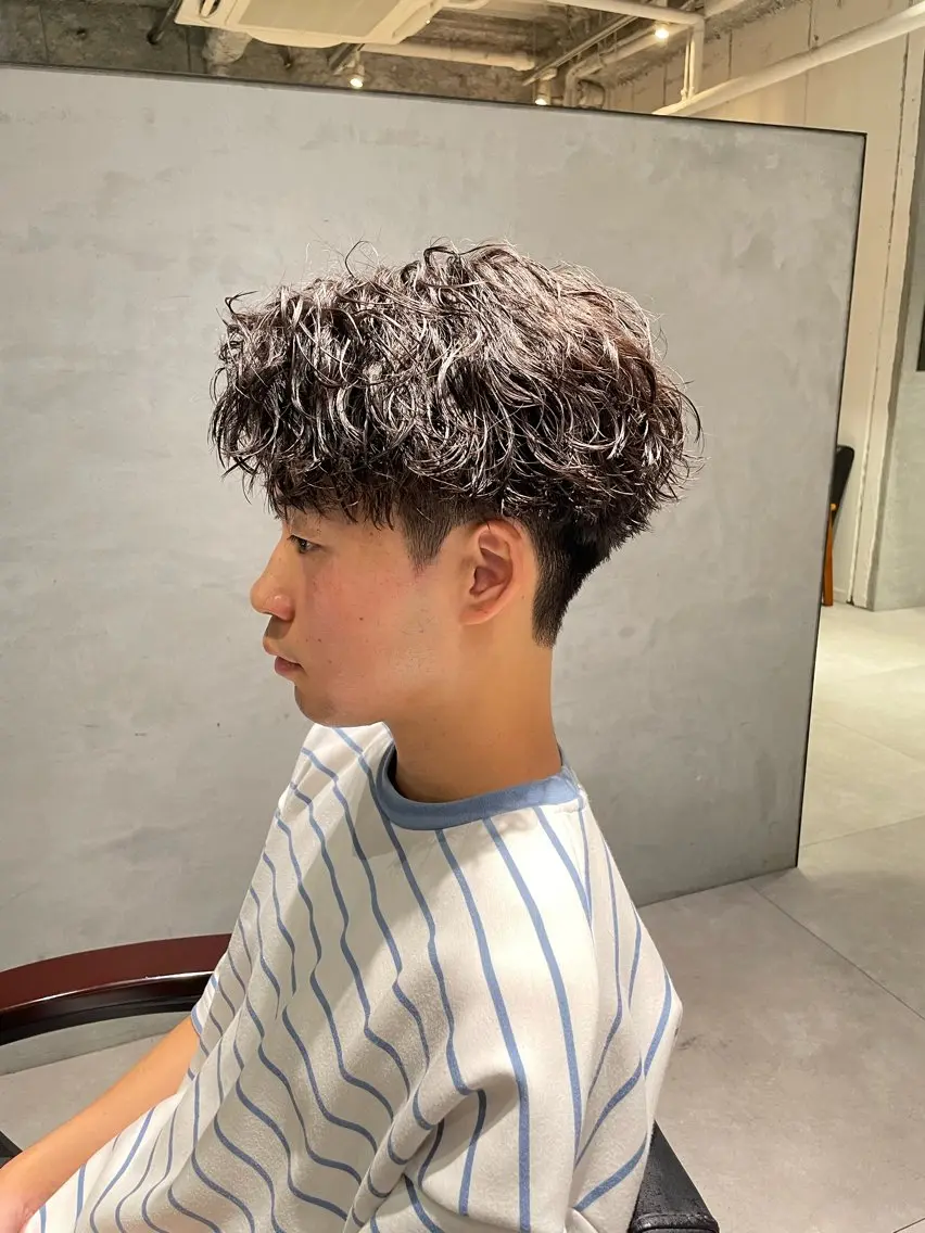 ミディアム パーマ メンズ カット パーマ 🔱メンズパーマ特化 🔱山下和輝のヘアスタイル