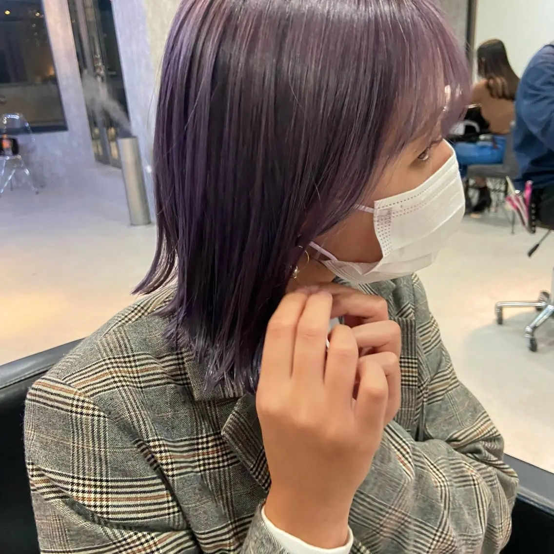 ショート パープルカラー TIDEHAIR SHIHOのヘアスタイル