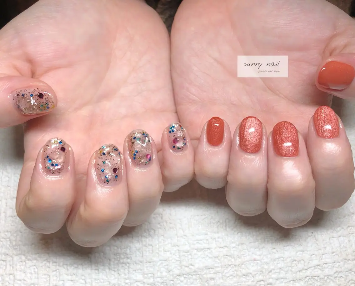 ネイル マグネットネイル ぷっくりネイル sunny nailのネイルデザイン